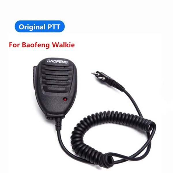 Portable Radio 2 Pin PTT Speaker Mic for BAOFENG UV-5R BF-888S KG-UV8D TYT H777 RT-5R Walkie Talkie