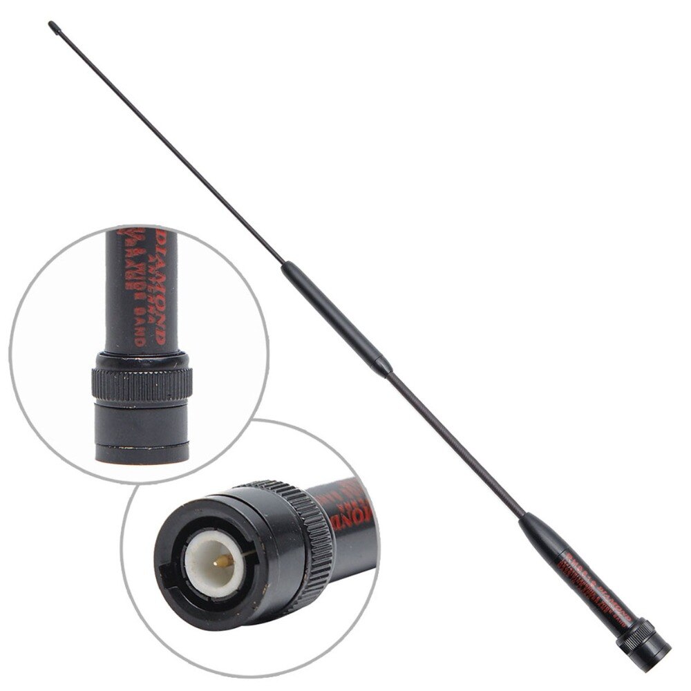 Antenna BNC Dual Band Per Walkie Talkie – 144/430MHz, 20W, Flessibile 15 Cm, Per Kenwood E Icom