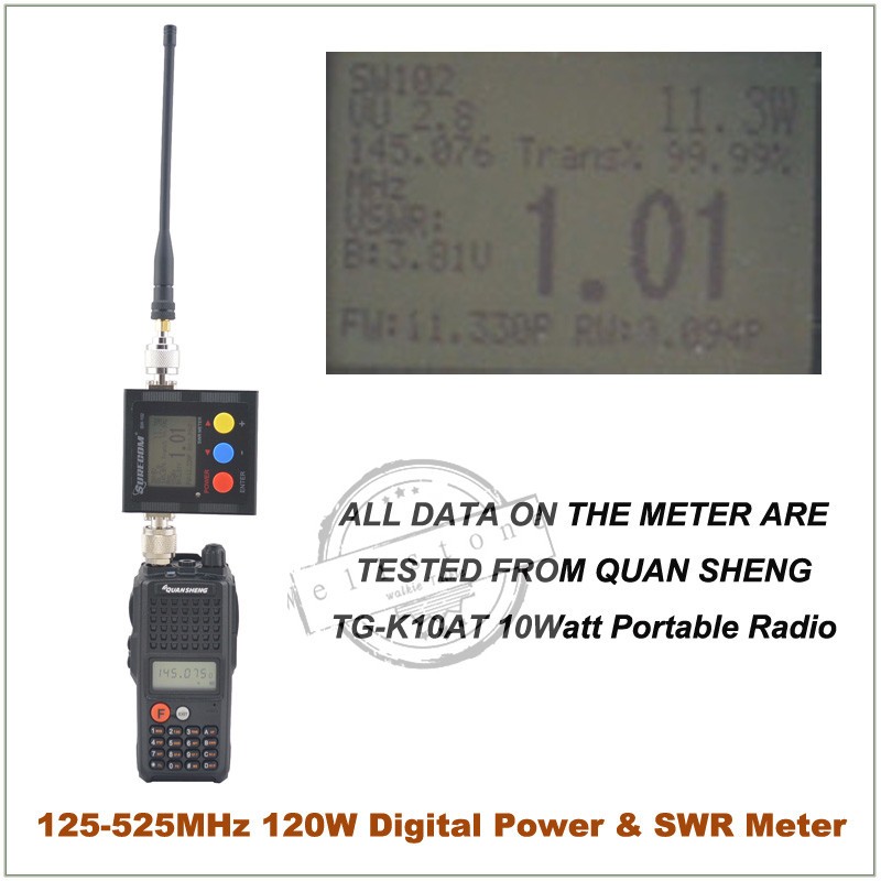 Misuratore Di Potenza SWR Surecom SW-28HF – 1,5-60 MHz, 120W, Con Batteria Ricaricabile E Display A 5 Interfacce