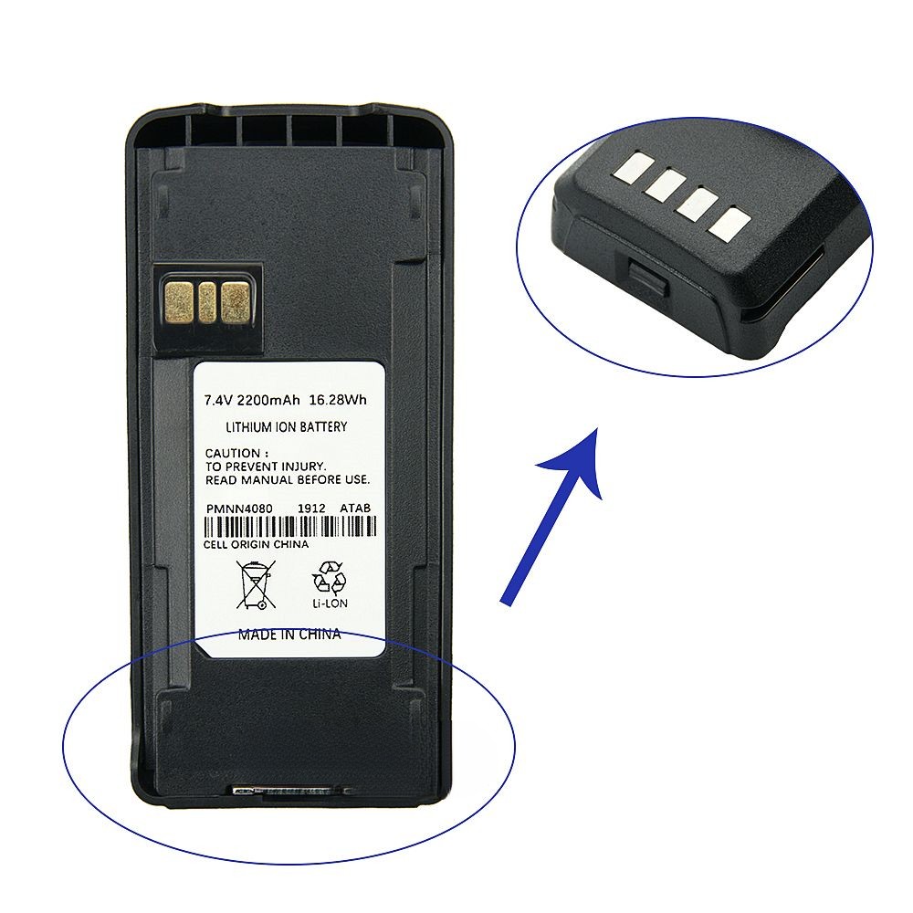 Batteria Ricambio Per Motorola CP185 EP350 – 2250mAh IP54 – Modelli PMNN4080/81/82/4476