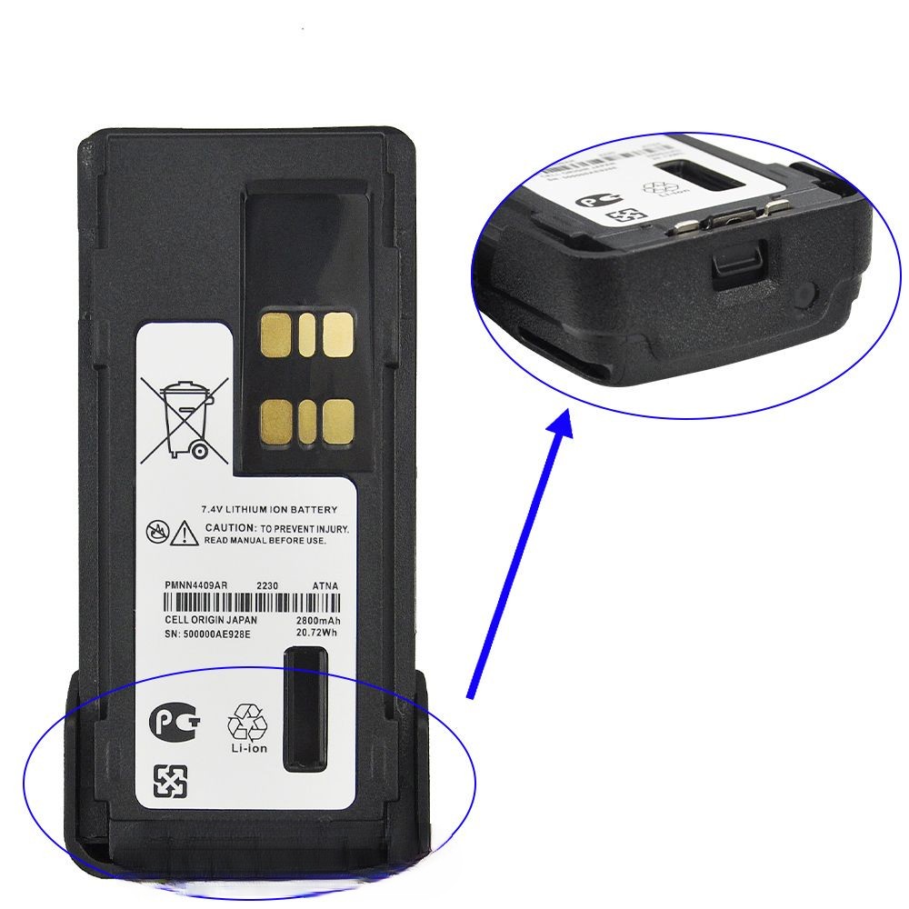 Motorola Radios Replacement Battery PMNN4409BR USB Rechargeable Battery ...