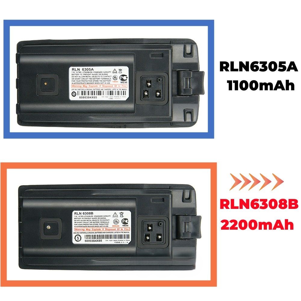 Batterie De Remplacement PMNN6035A Li-ion 7.2V 1100mAh - Pour Radios Motorola A10, A12, CP110, EP150 - Avec Clip Ceinture