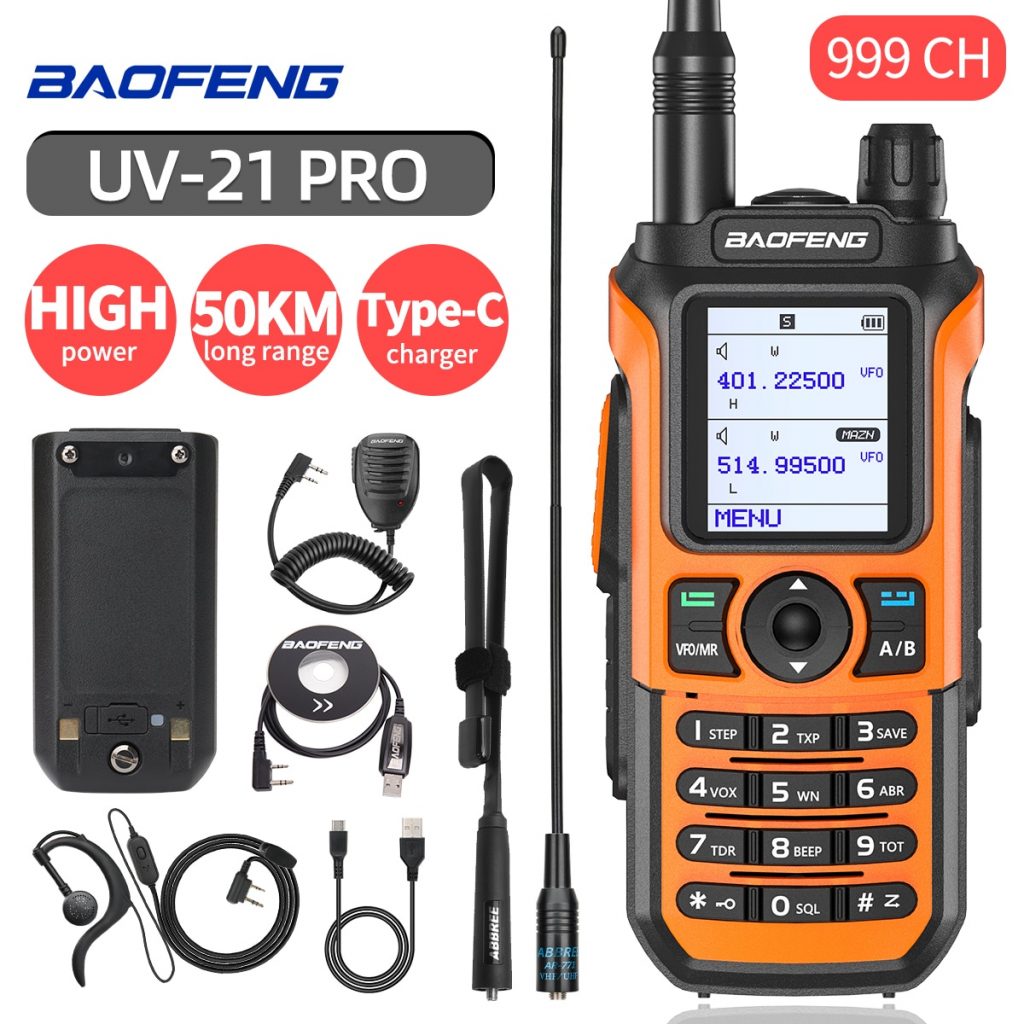 Baofeng UV21 Pro 10W Walkie Talkie Long Range Portable Ham Radios Type