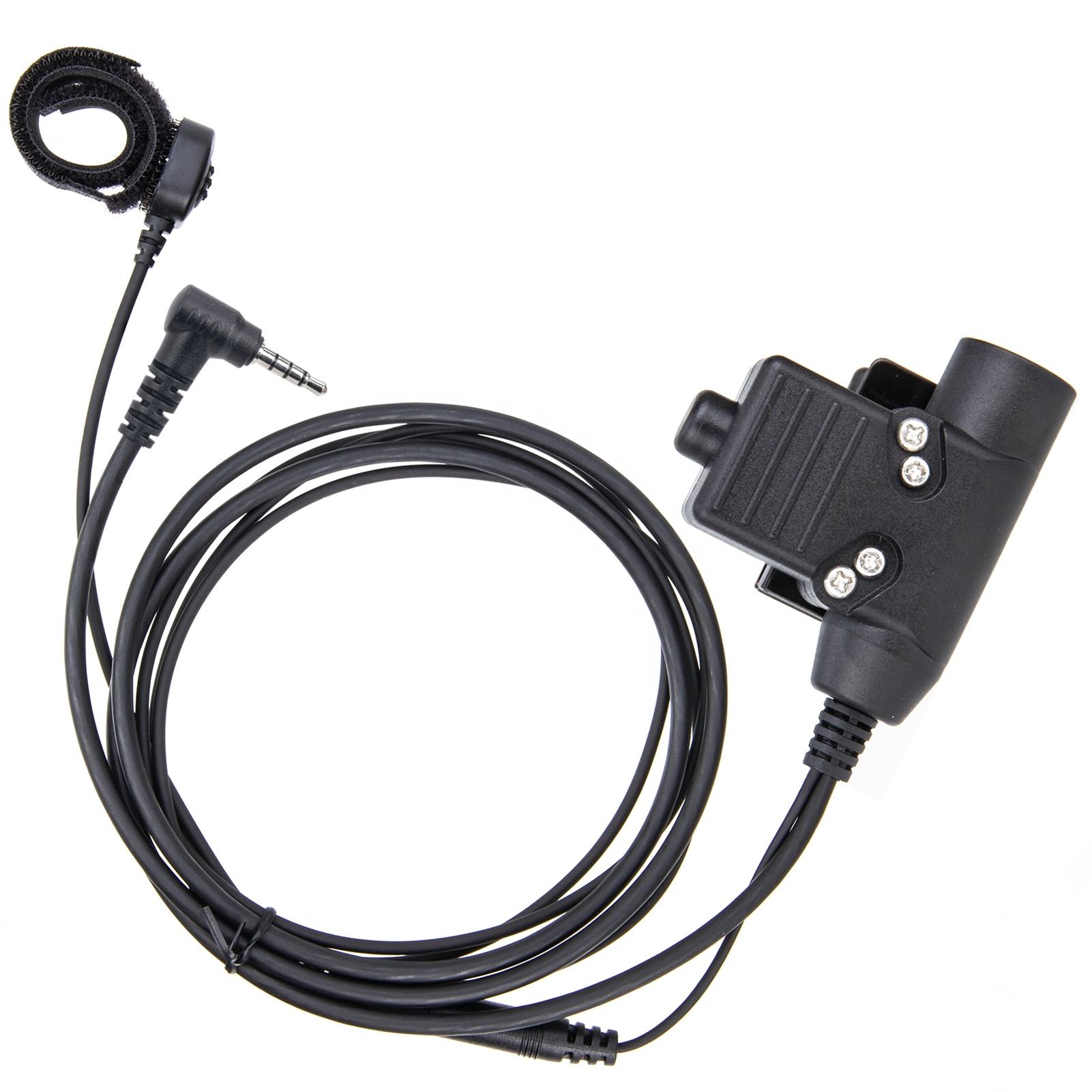 ASHATA Adattatore PTT Per Walkie Talkie – Cavo U94 Sostitutivo Per Hytera PD600 PD605 PD662 PD665 PD680 X1P (Plug And Play)