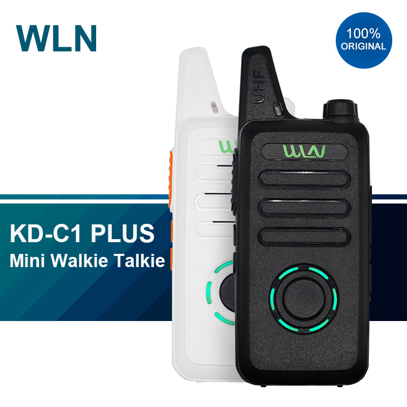 WLN KD-C1 plus Mini Walkie Talkie VOX Slim FM Radios with Desktop ...