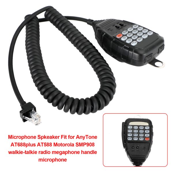 Newest Anytone AT688PLUS AT588 Microphone Mobile Radios Speaker Mic for Motorola SMP908 Hand PTT Mic