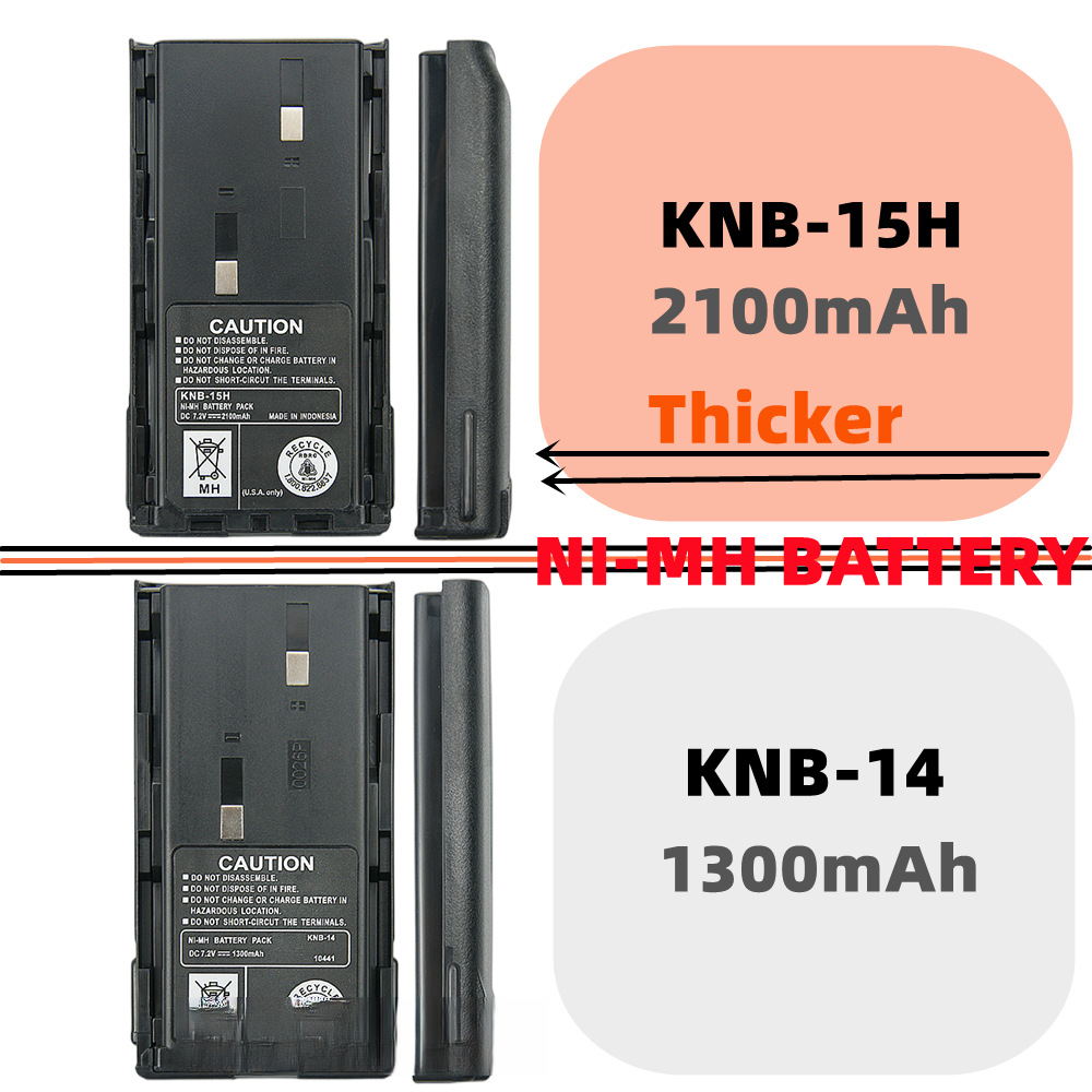 KNB-15H 2100mAh Ni-MH Replacement Battery for Kenwood TK-260 TK-260G TK ...