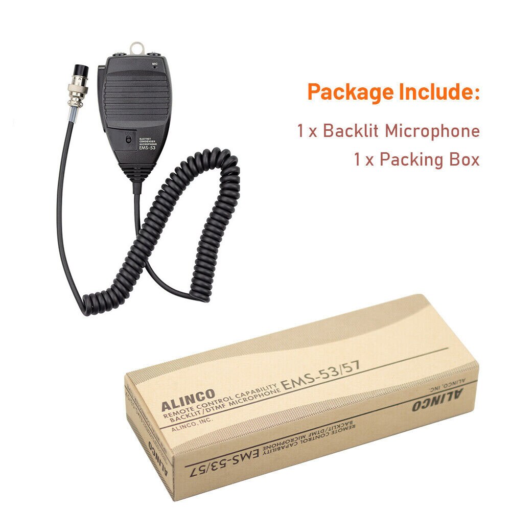 Microphone DTMF 8 Broches Pour Alinco DR-135, DR-635, DR-435, DR-235 - Clavier Complet, Fil PU