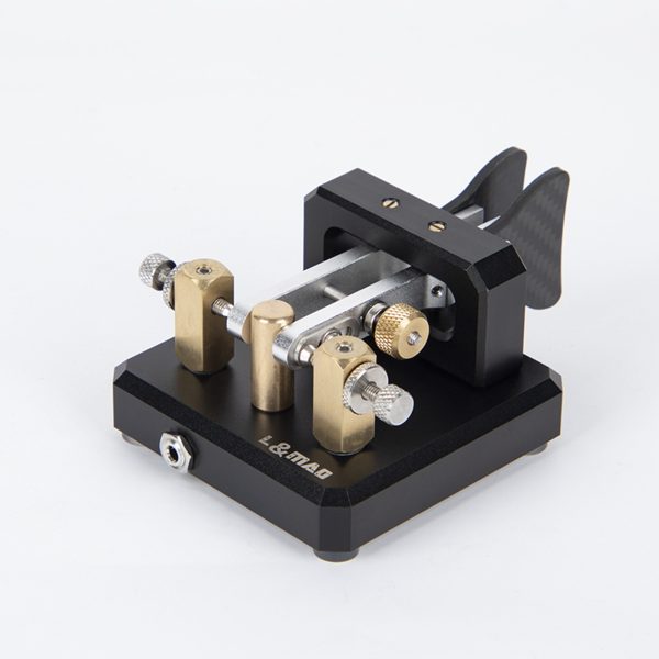 Automatic Morse Keyer Dual-Paddle Telegraph Key CW Key (Red) for Ham Radio