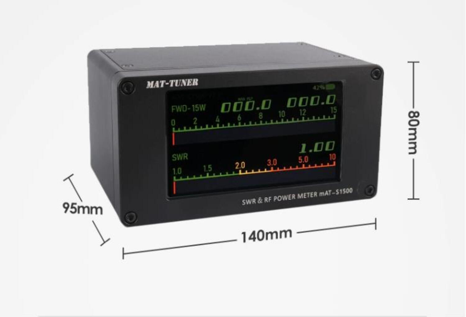 For Shortwave Radio Mat-Tuner MAT-S1500 Digital Standing Wave Meter SWR ...