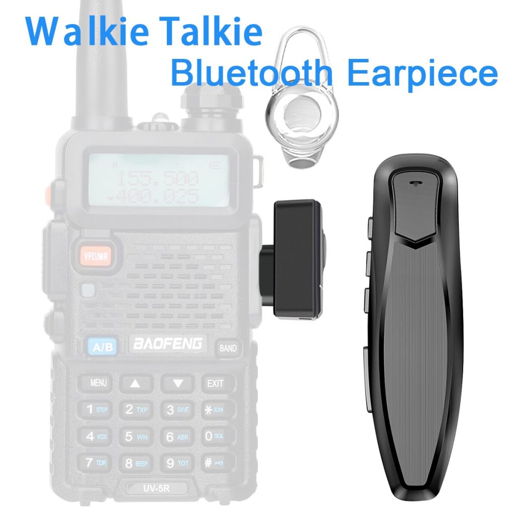Auricolare Bluetooth PTT Cpolebev Per Walkie-talkie Con Interfaccia K | Distanza 10m, Ricarica Type-C, Qualità Audio HD