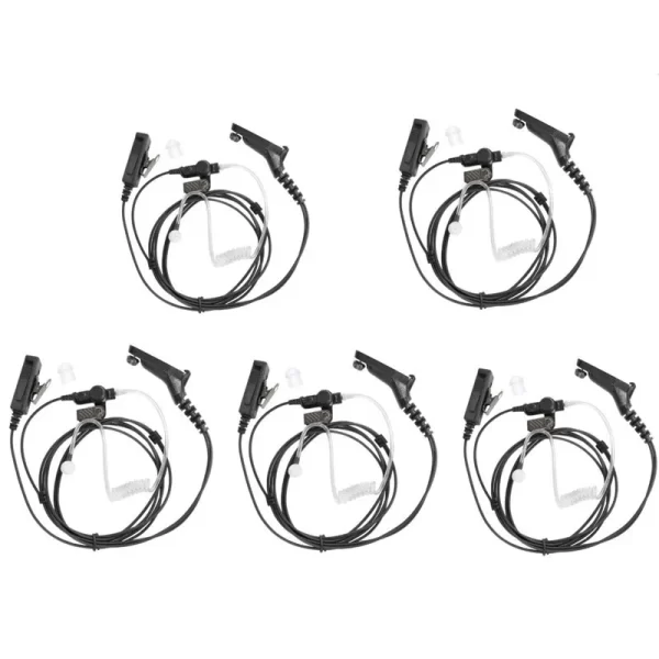 5PCS 2-wire acoustic tube PTT Mic Earpiece For Motorola XPR6350 XPR6550 XPR7350 XPR7550 Two Way Radio