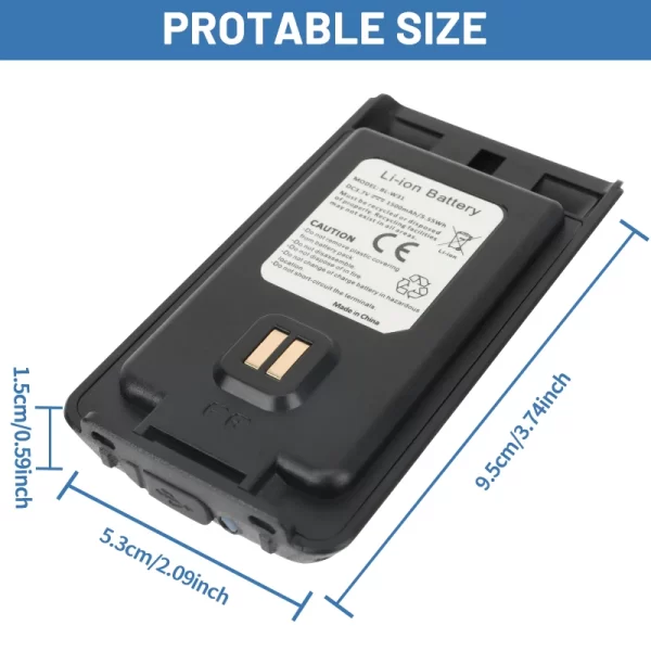 BAOFENG WP31 DC 3.7V 1500mAh Li-ion Battery Type-C High Power Charging For WP31 Walkie Talkie Ham Two Way Radio - Image 5