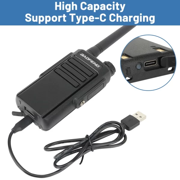 BAOFENG WP31 DC 3.7V 1500mAh Li-ion Battery Type-C High Power Charging For WP31 Walkie Talkie Ham Two Way Radio - Image 6