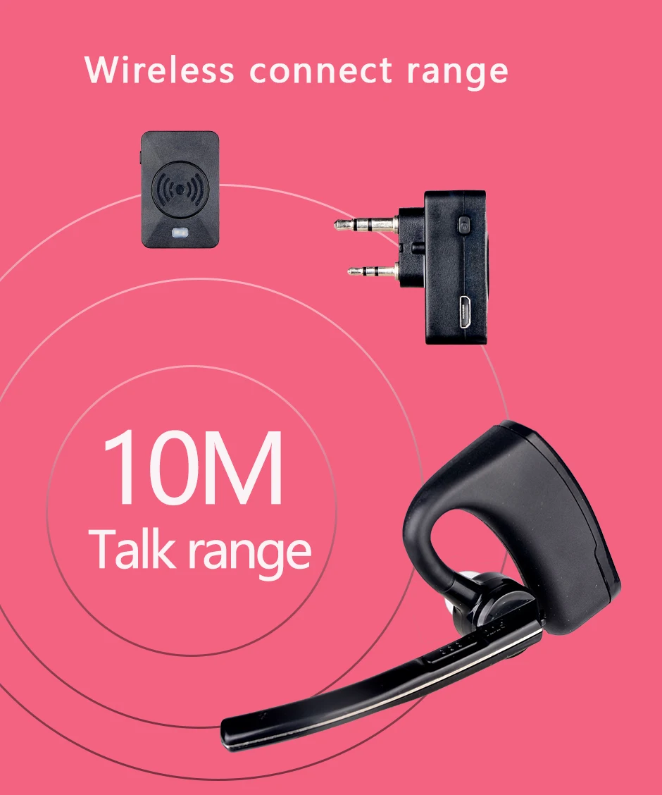 Walkie Talkie Earpiece With Mic Radioddity K1 Bluetooth Walkie Talkie  Headset - Noise Cancelling Earphone With Finger PTT Bluetooth Headset