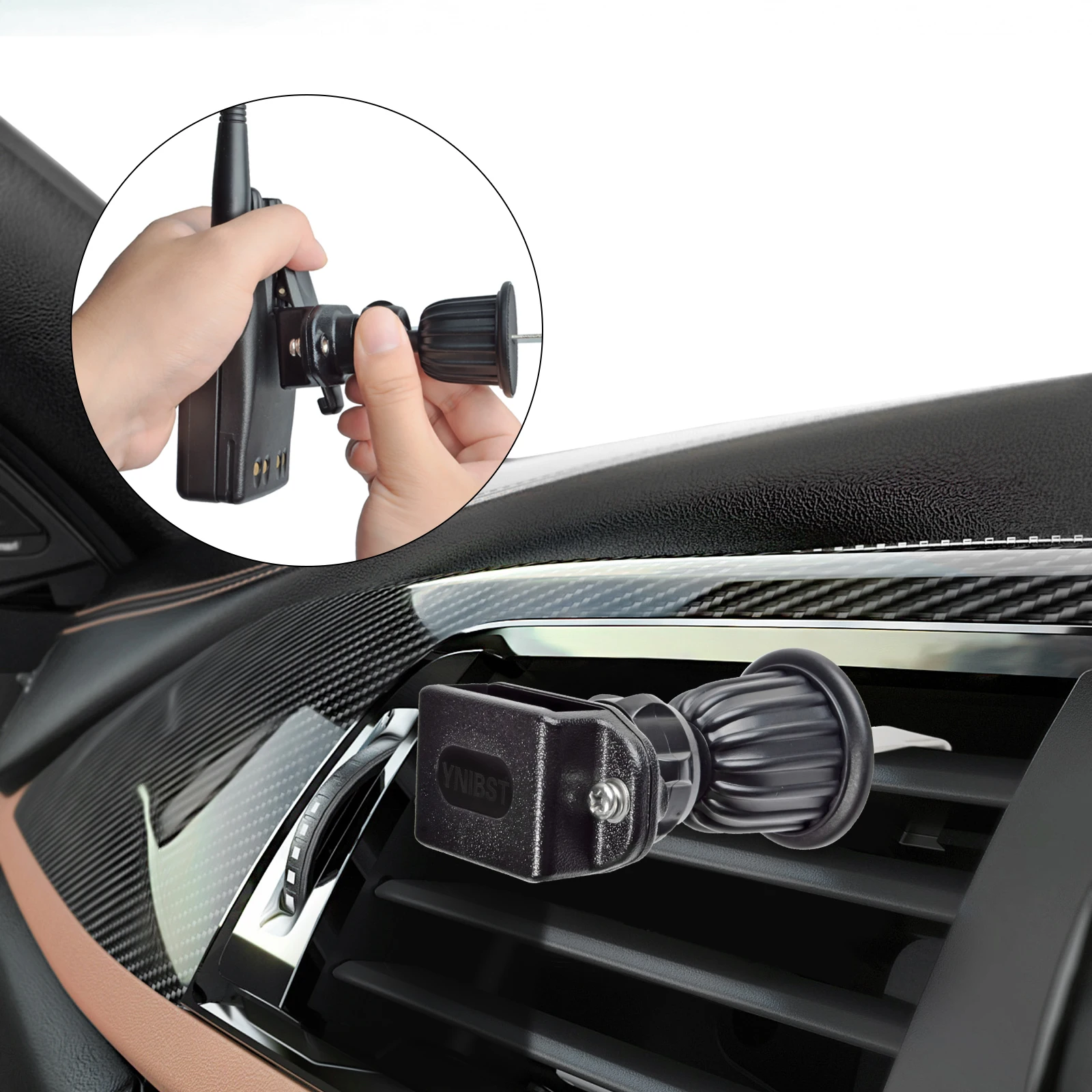 Two Way Radio Car Holder Bracket Steel Hook Handheld Radios Vehicle