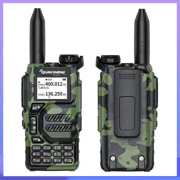 Quansheng UV-K5(8) VHF UHF Draagbare Walkie Talkie FM NOAA UV-K6 Twee-weg Radio voor Outdoor/Warehousing en logistiek/navigatie/industriële productie (Oranje, met Transparante tube Oortelefoon