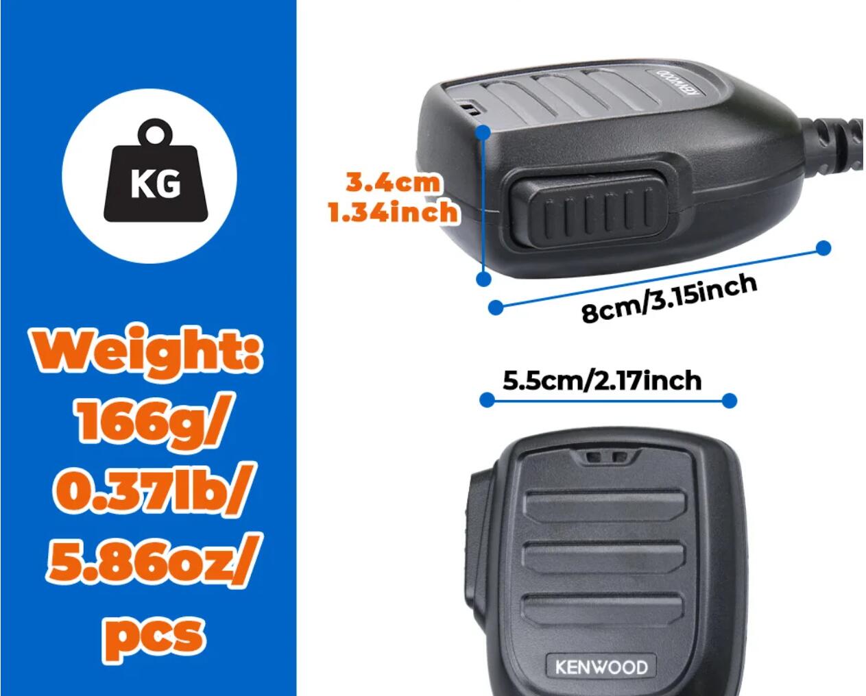 KMC-60 Hand Standard Microphone for KENWOOD NX-740 NX-840 TK-7302