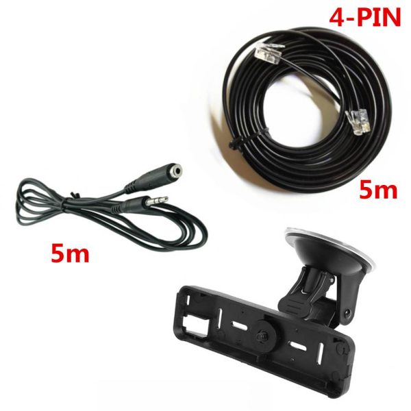 Panel Mount Holder + Panels Separate Cable Extension Line+External audio Extended line，for YAESU FT-100D FTM-100DR Walkie Talkie