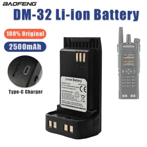 Baofeng DM32 Replaces Battery UV-32 Spare Batteries 2200mAh For Walkie Talkie DMR DM-32 / DM-32UV / UV-32